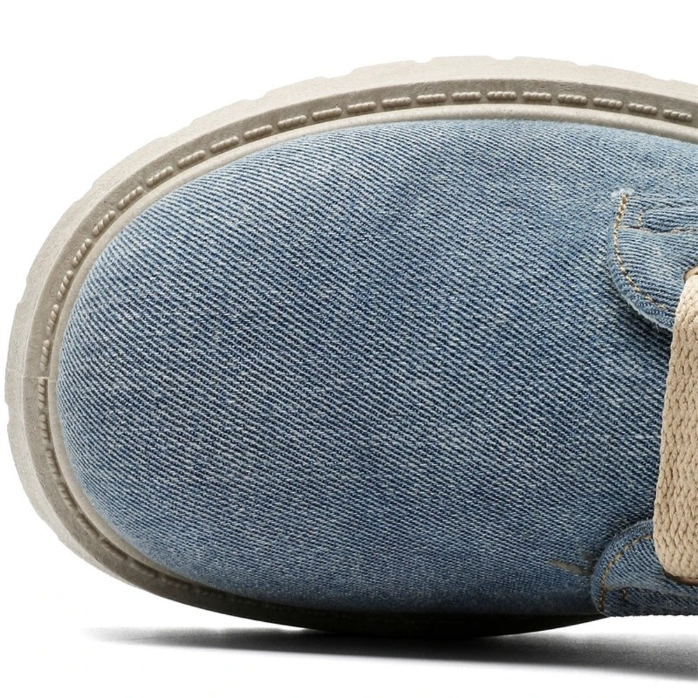 Bottines bleues effet jean
