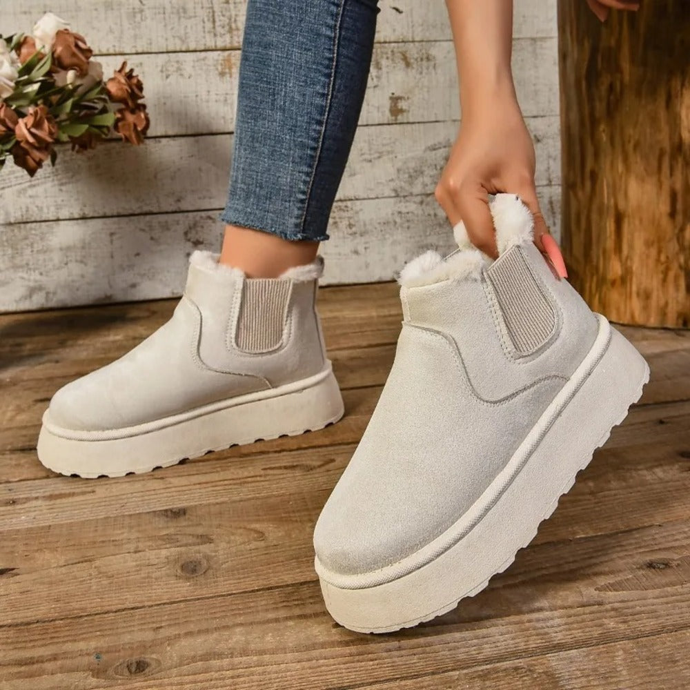 Bottines chaudes femme rembourrées