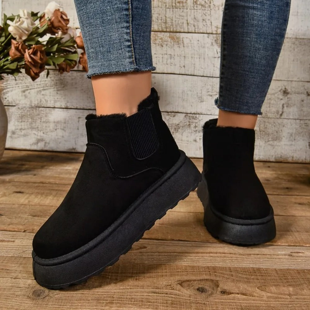Bottines chaudes femme rembourrées