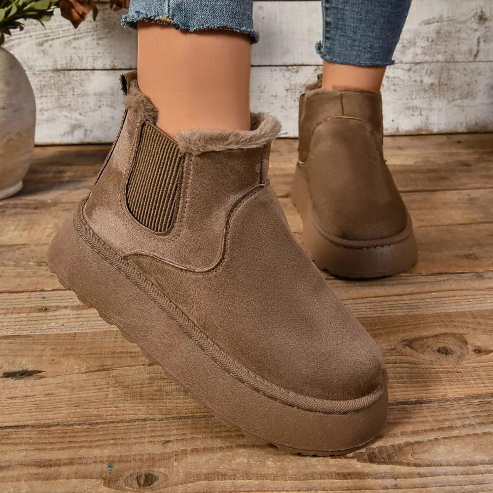 Bottines chaudes femme rembourrées