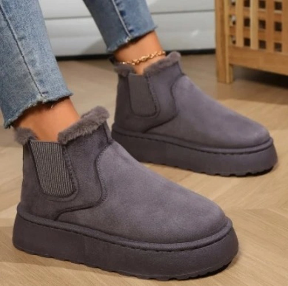 Bottines chaudes femme rembourrées