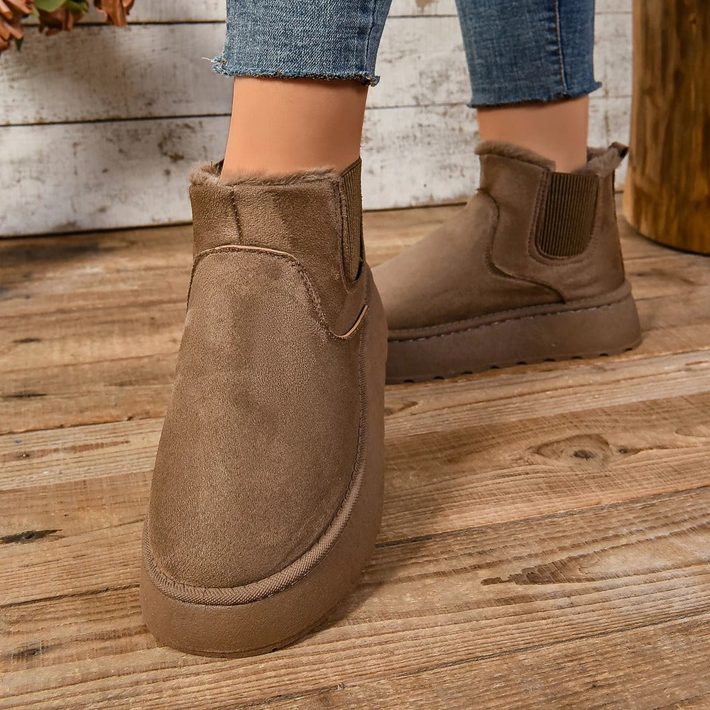 Bottines chaudes femme rembourrées