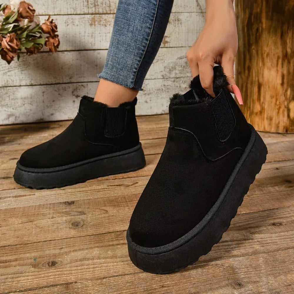 Bottines chaudes femme rembourrées