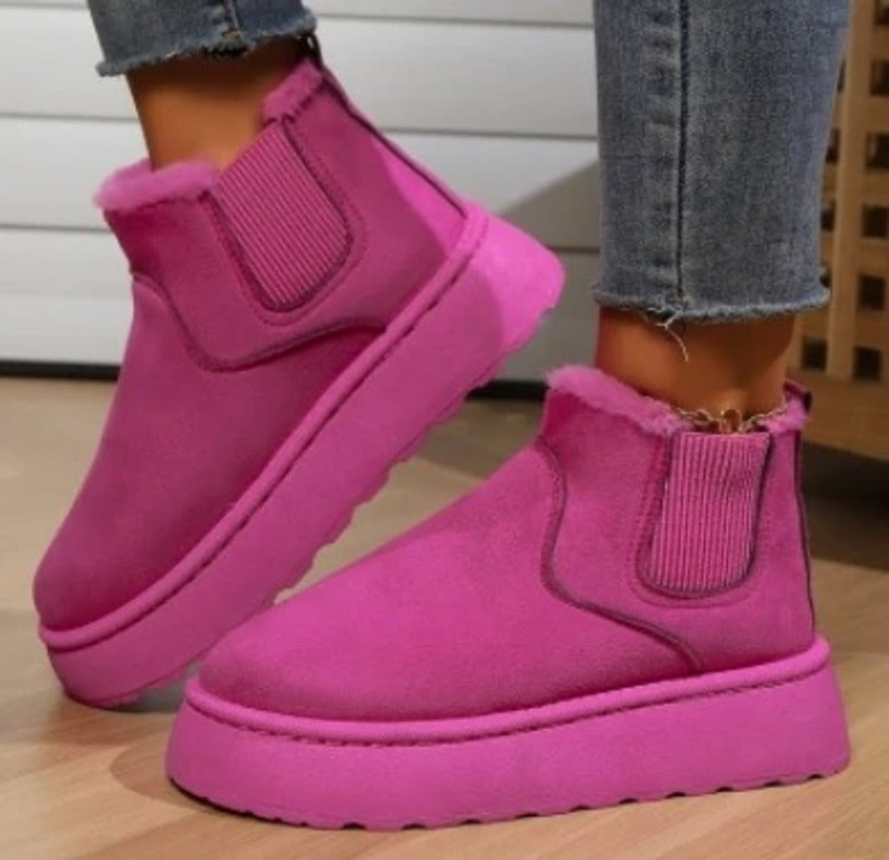 Bottines chaudes femme rembourrées