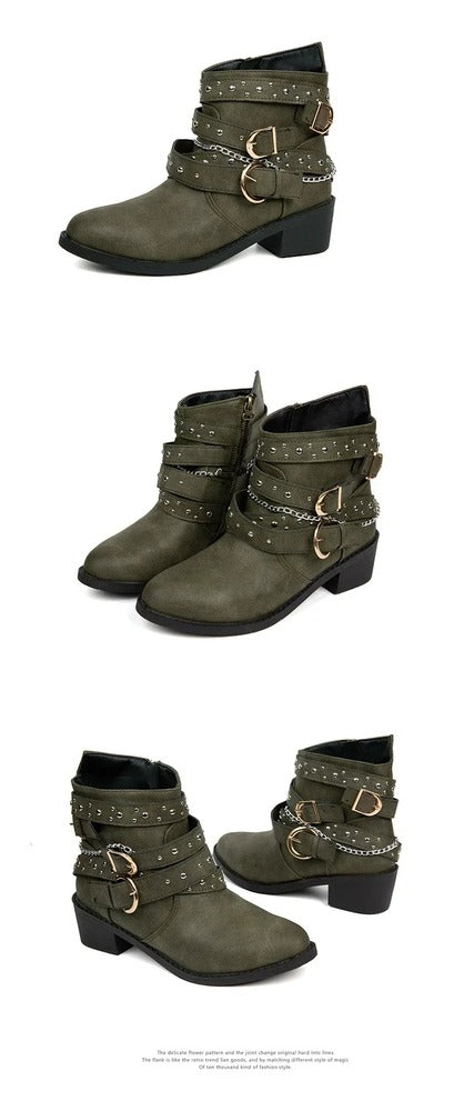 Bottines cloutées pour femme