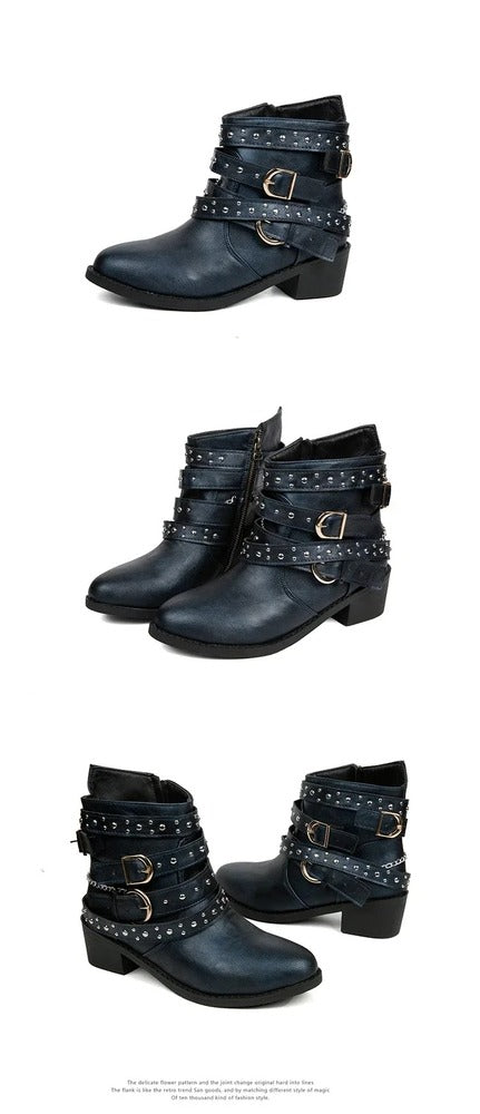 Bottines cloutées pour femme