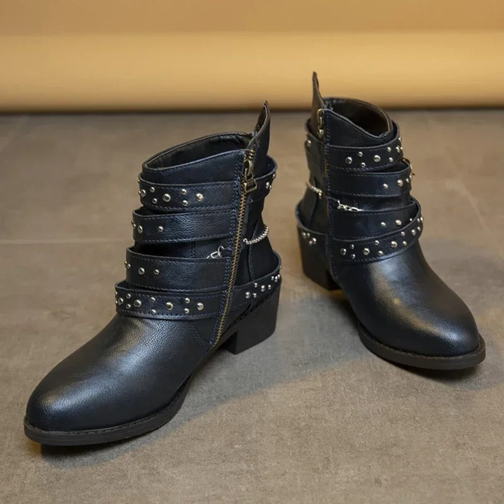 Bottines cloutées pour femme