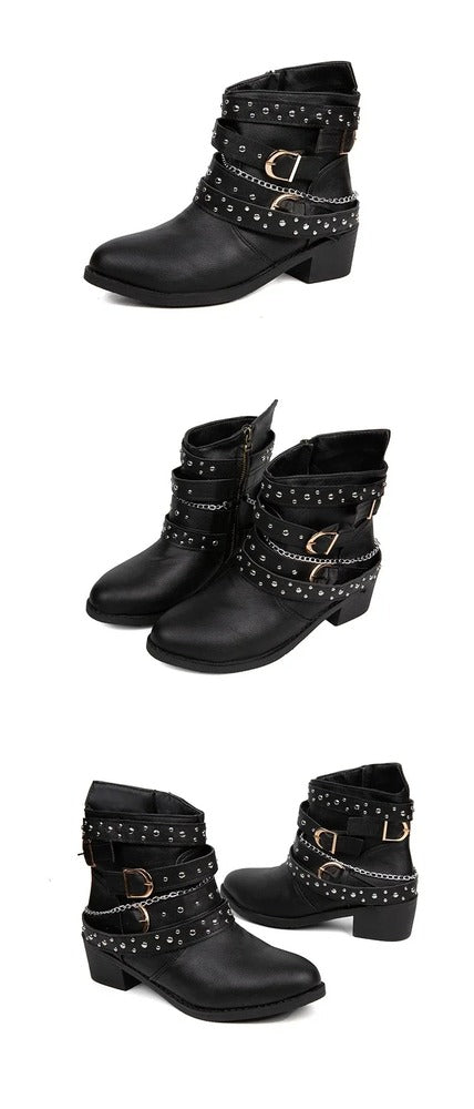 Bottines cloutées pour femme