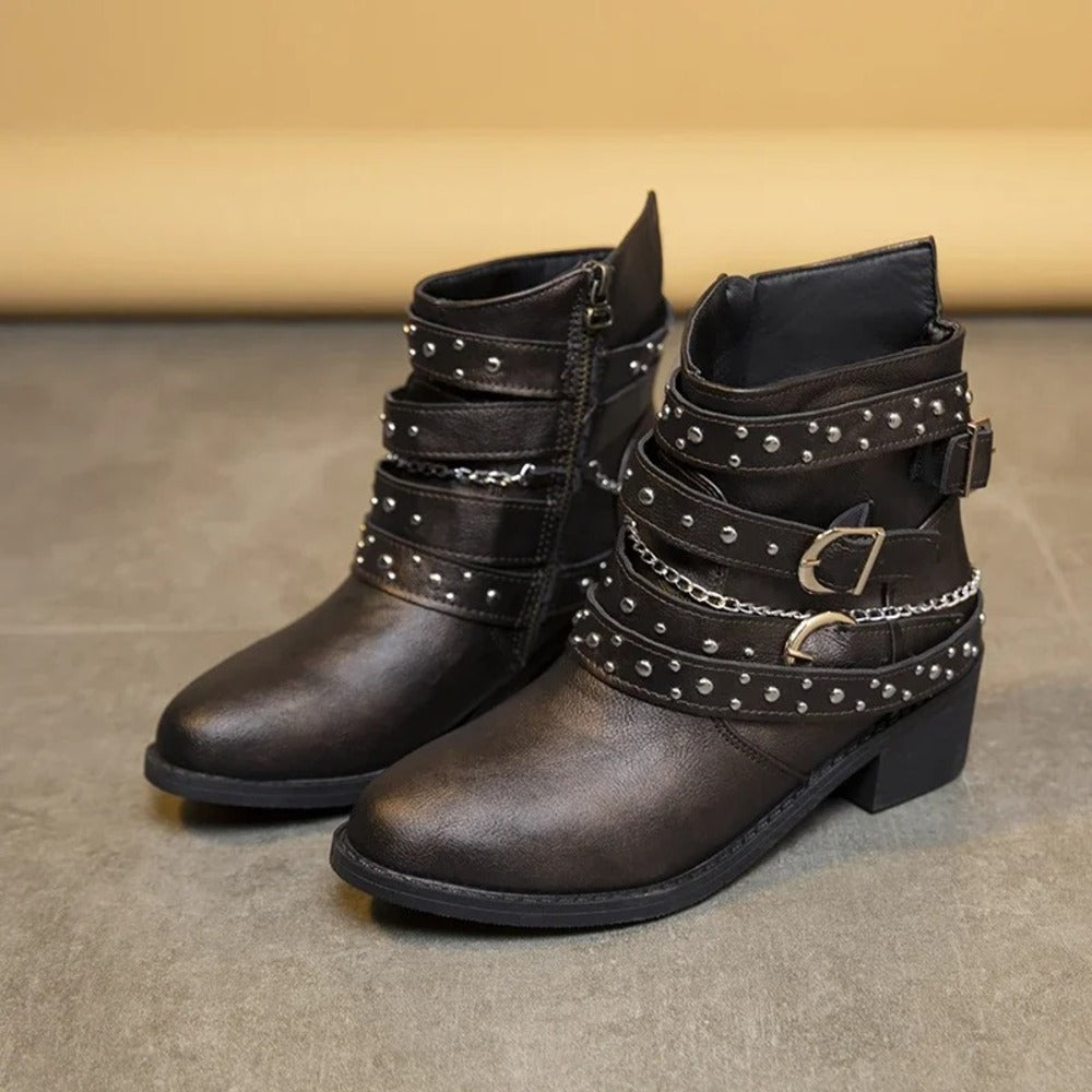 Bottines cloutées pour femme