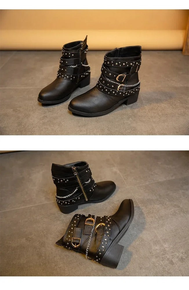 Bottines cloutées pour femme