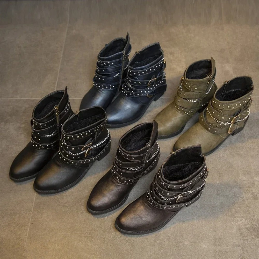 Bottines cloutées pour femme