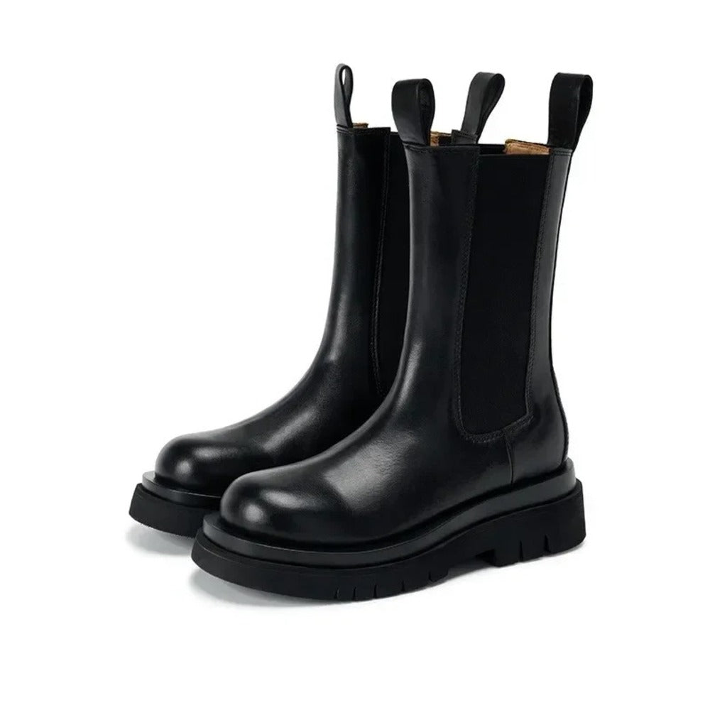 Bottines compensées noires