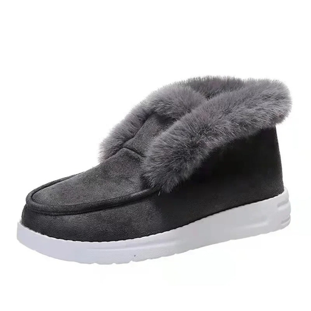 Bottines confortables doublées en moumoute