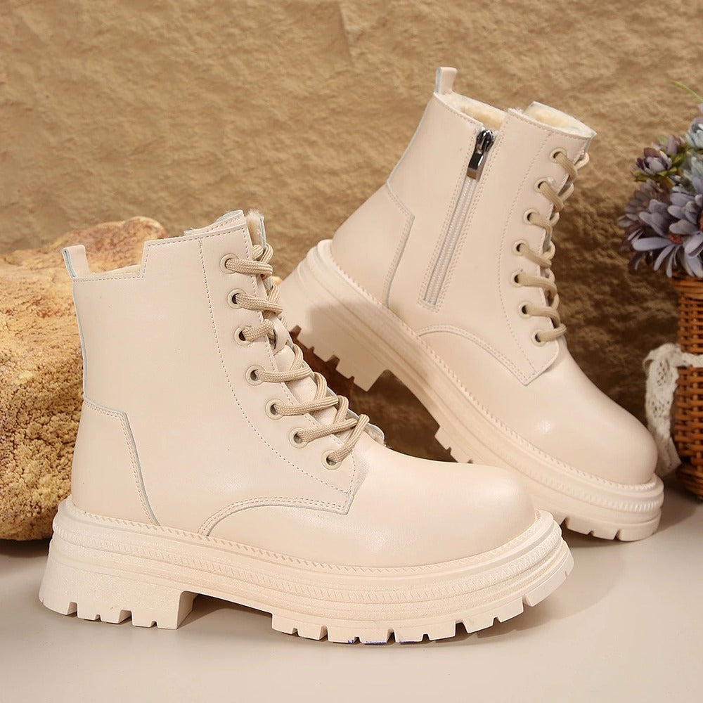 Bottines crème