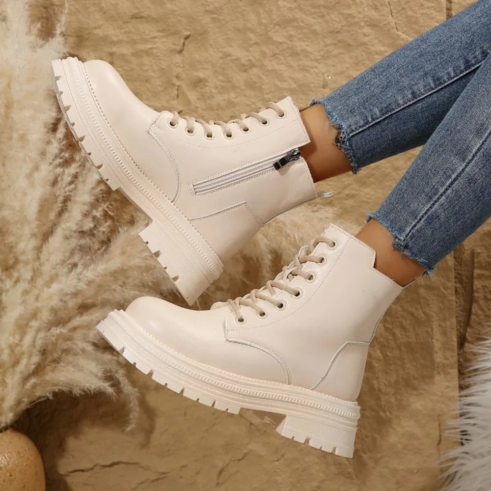 Bottines crème
