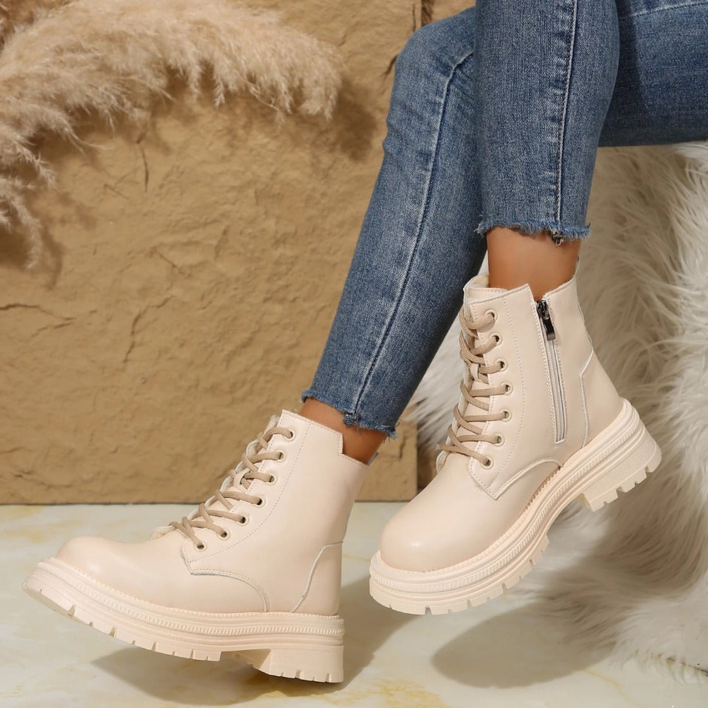 Bottines crème