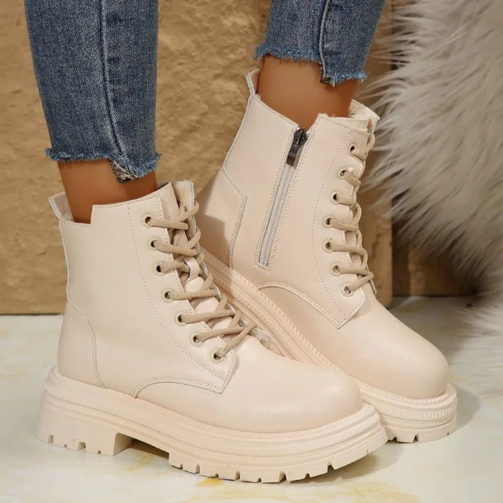Bottines crème