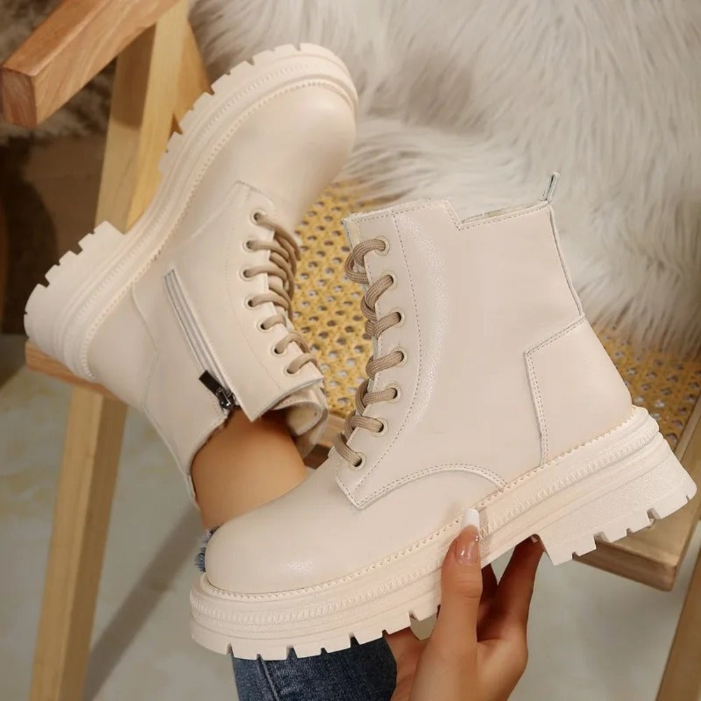 Bottines crème