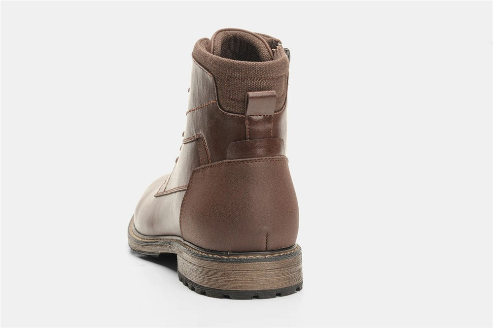 Bottines à talonnettes en cuir pour homme