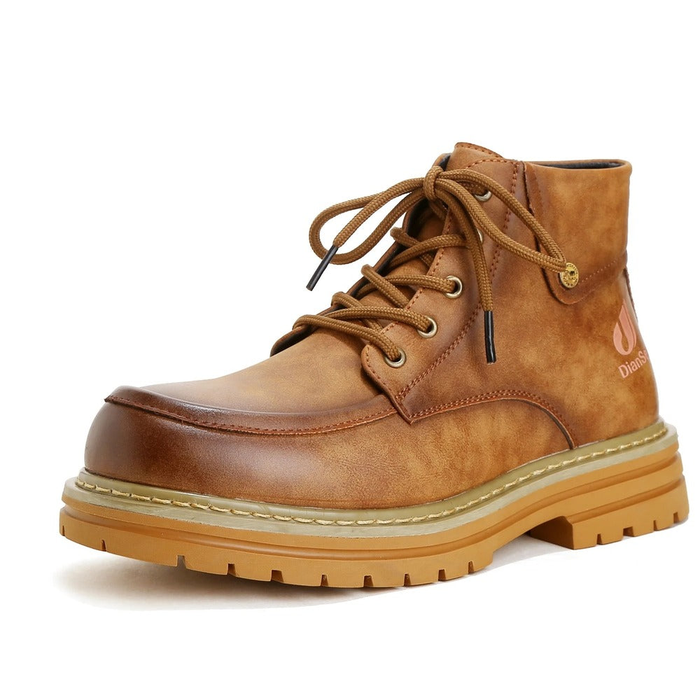 Bottines en cuir marron pour homme