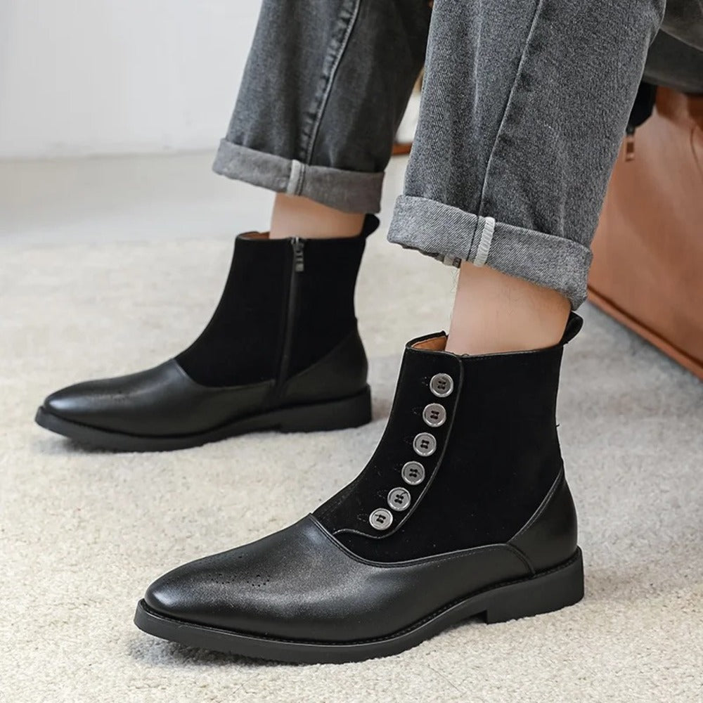Bottines en cuir verni