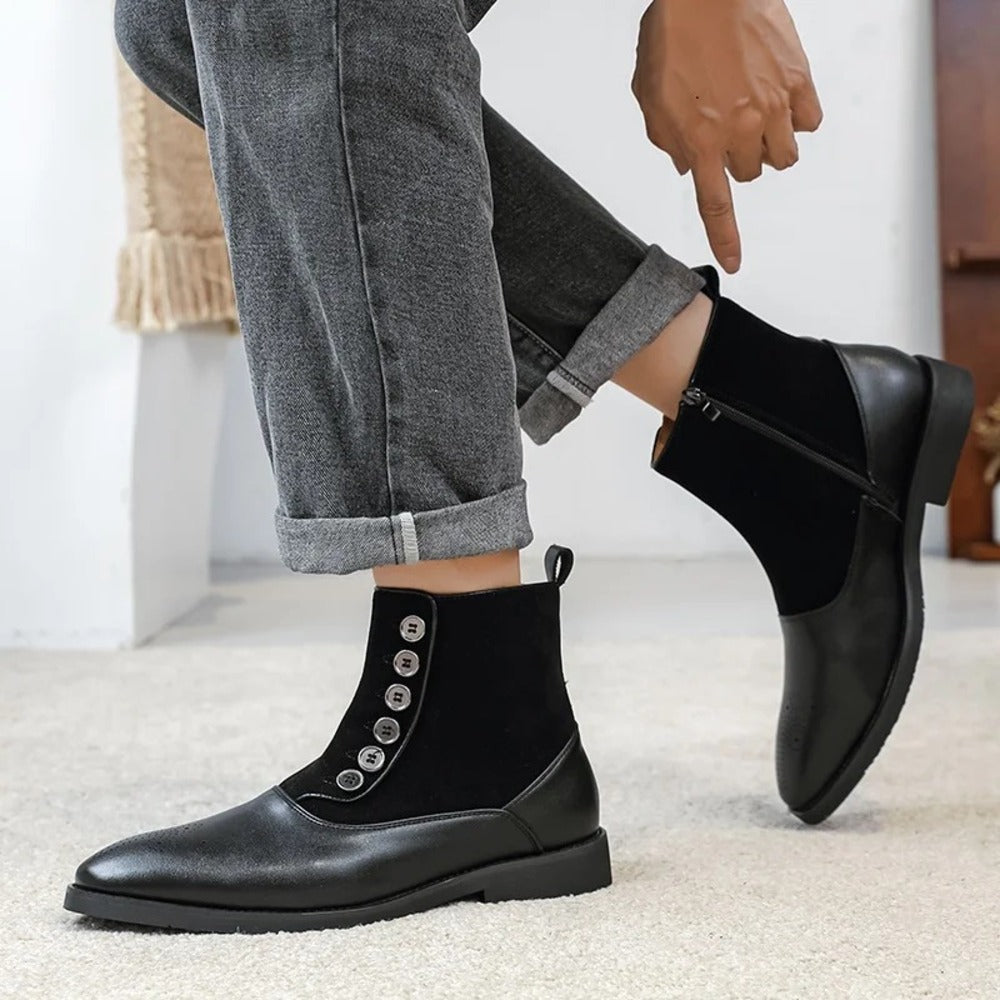 Bottines en cuir verni