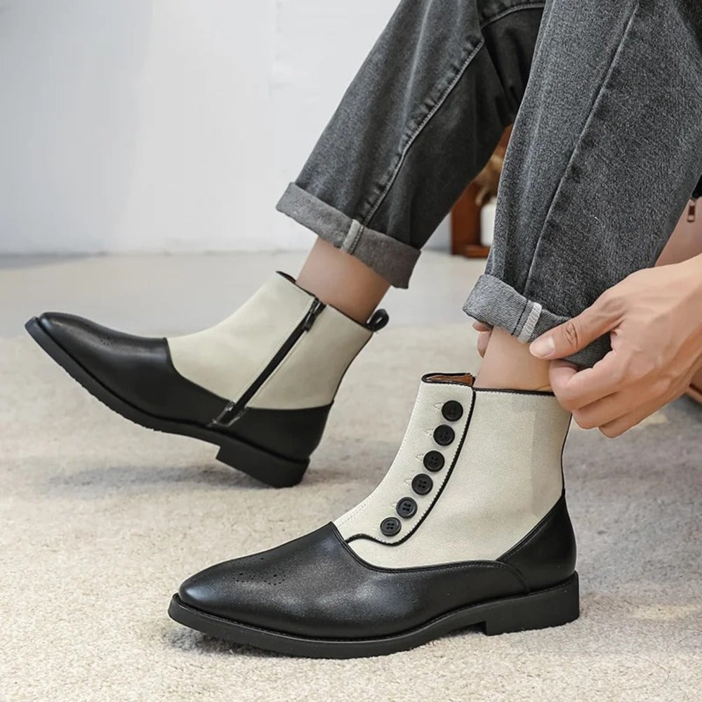 Bottines en cuir verni