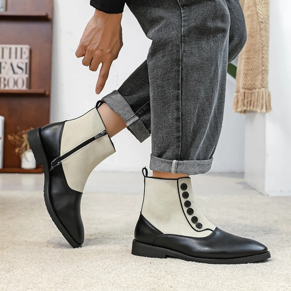 Bottines en cuir verni