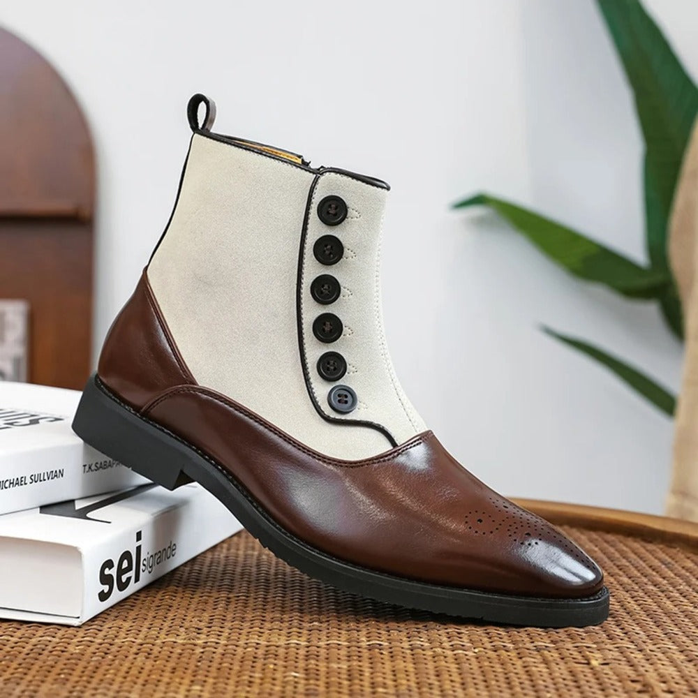 Bottines en cuir verni