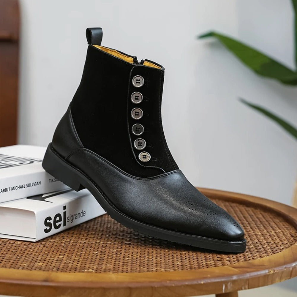 Bottines en cuir verni