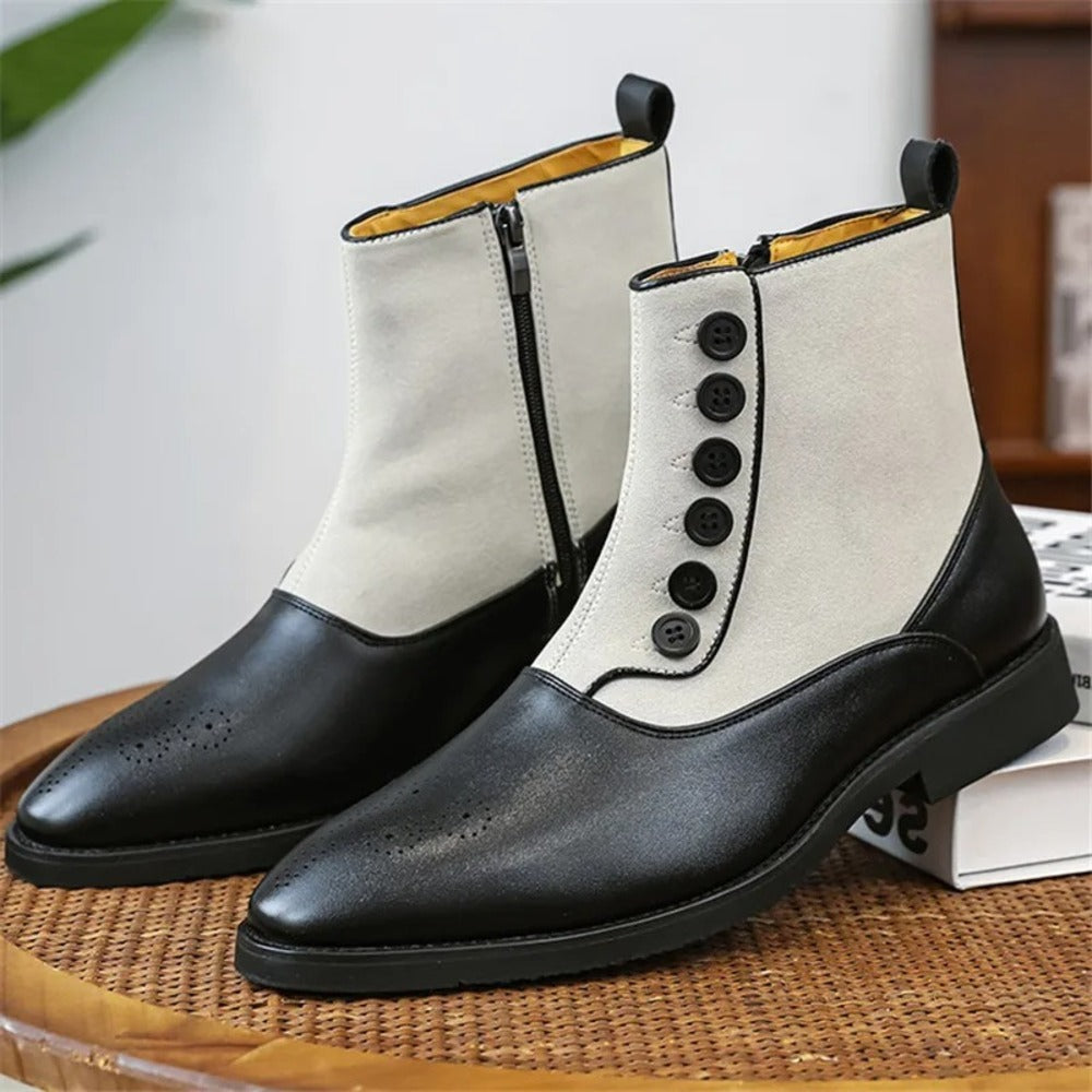 Bottines en cuir verni