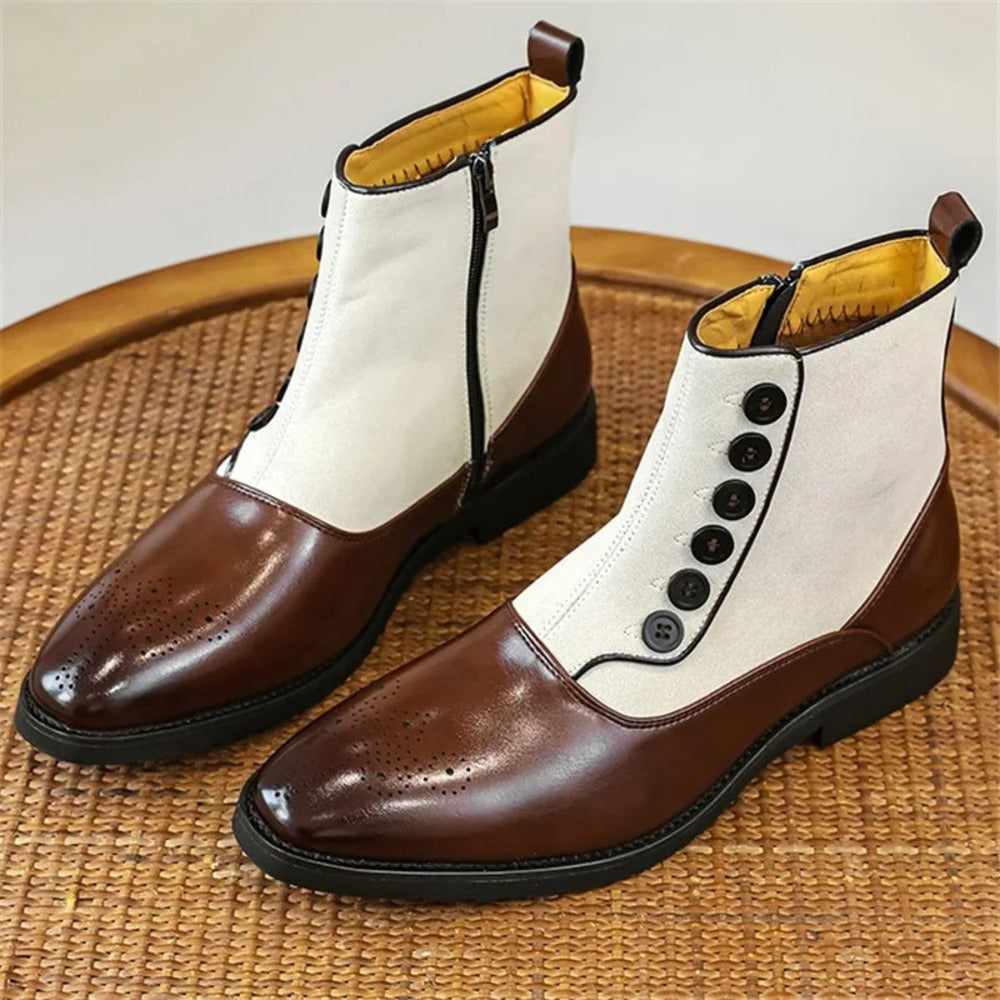 Bottines en cuir verni