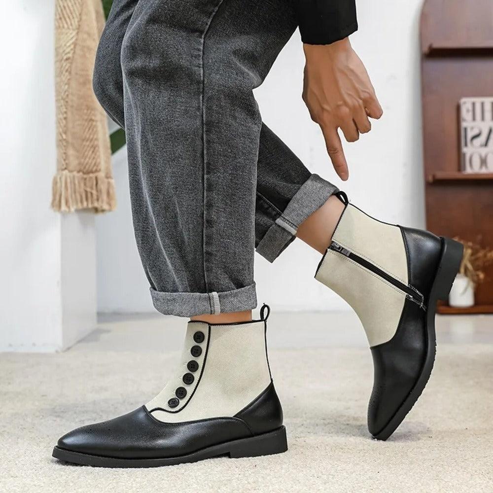 Bottines en cuir verni