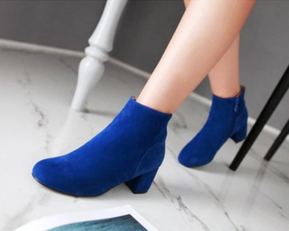 Bottines bleues pour femme