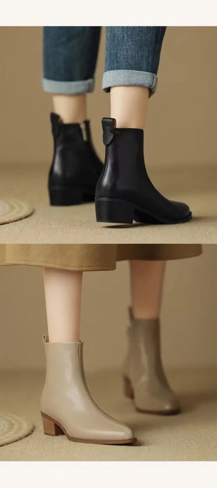 Bottines taupe pour femme