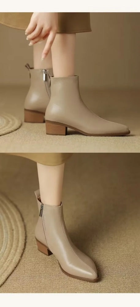 Bottines taupe pour femme