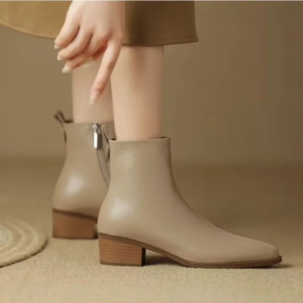Bottines taupe pour femme