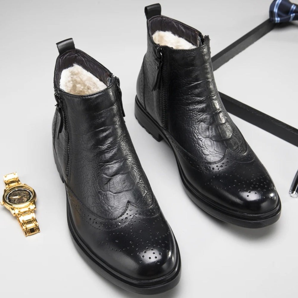 Bottines homme cuir zip