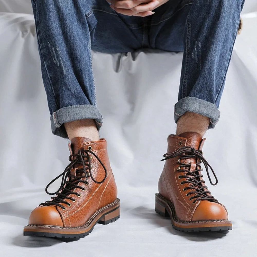 Bottes en cuir pour homme