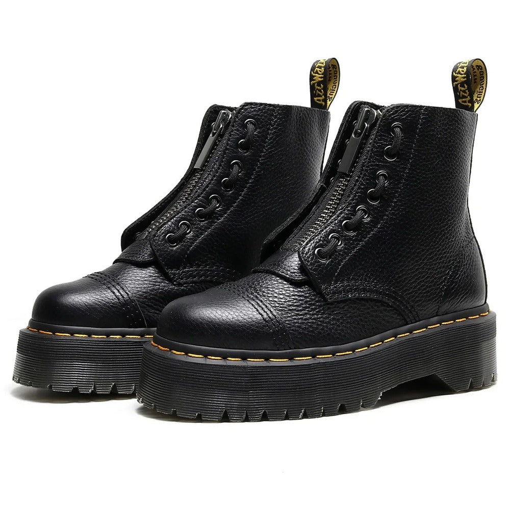 Bottines à lacets cuir femme compensées