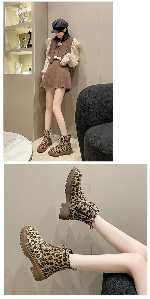 Bottines léopard