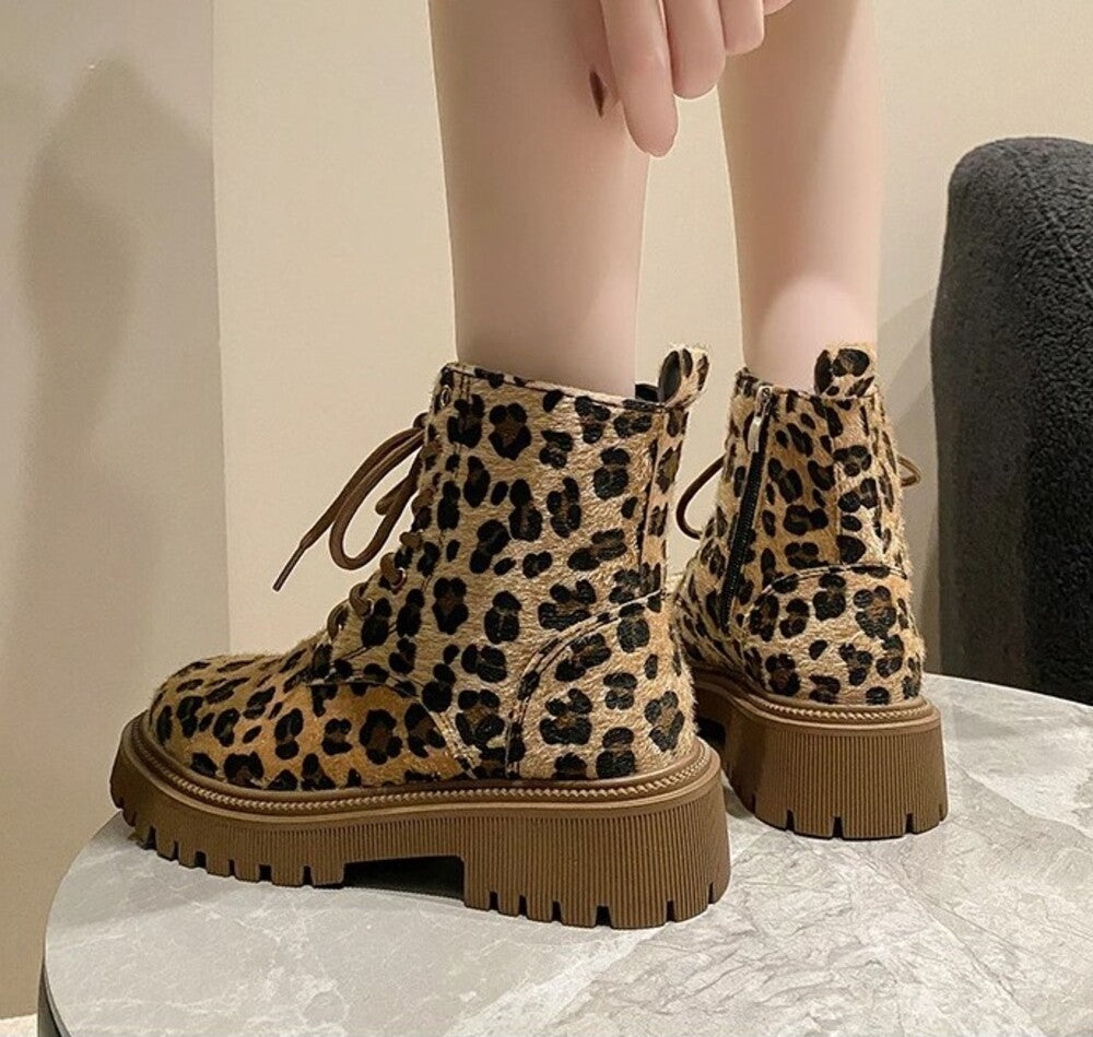 Bottines léopard