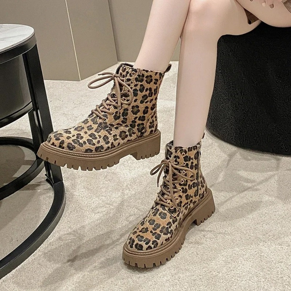 Bottines léopard