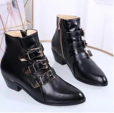Bottines motardes pour femme