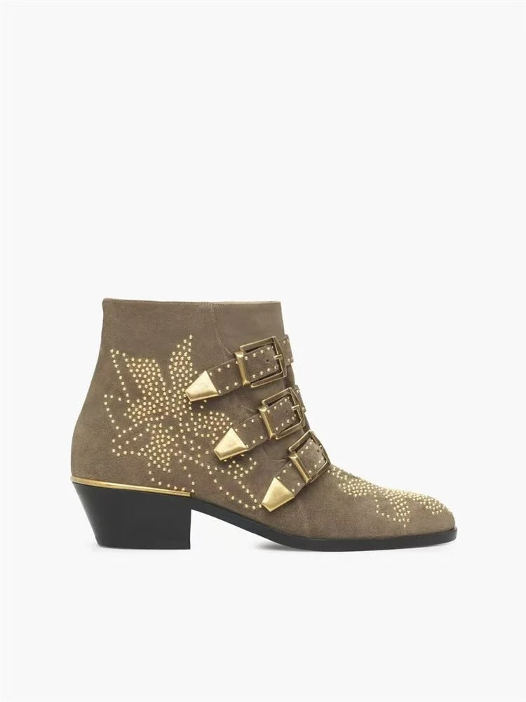 Bottines motardes pour femme