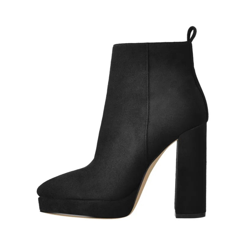 Bottines noires à talons
