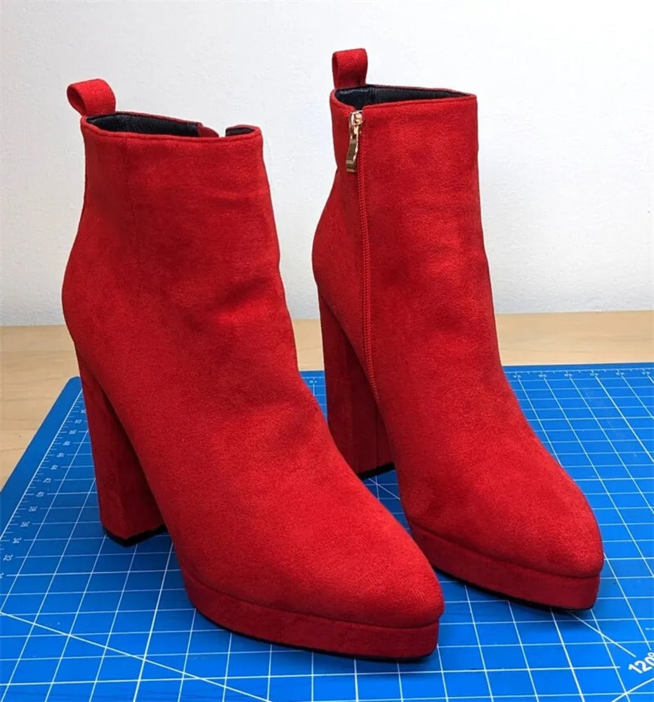 Bottines noires à talons