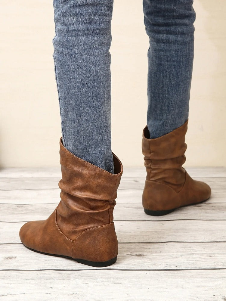 Bottines plissées