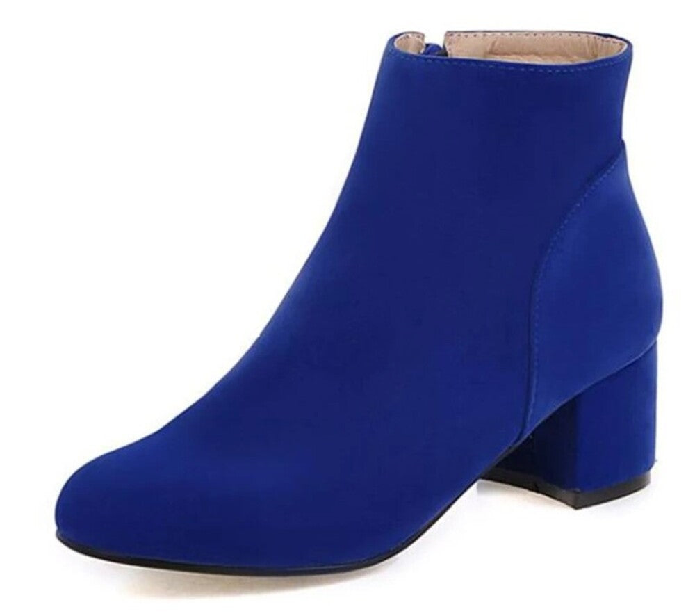 Bottines bleues pour femme