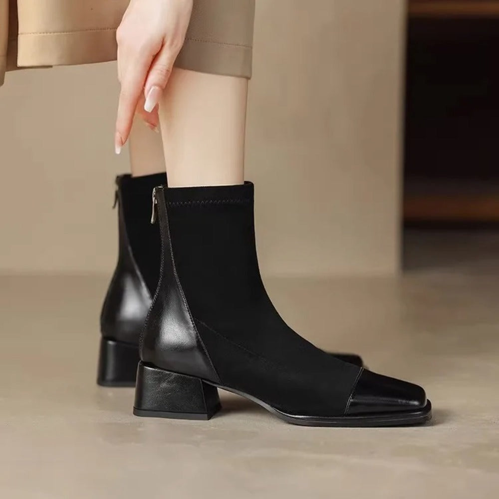 Bottines prune femme